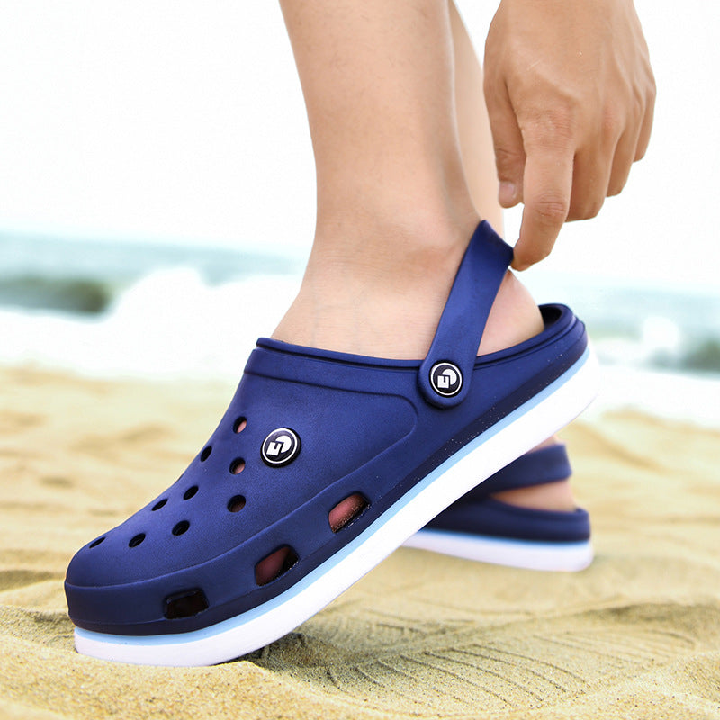 Summer Slippers Men's Hole Shoes Sandals Beach Shoes