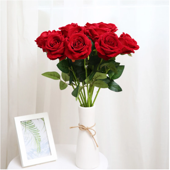 Artificial Red Rose Flowers Living Room Home Decoration Flowers Bouquet
